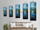 Marsh Painting, Coastal Landscape, Canvas Print, Lake Tahoe Art, Rustic Wall Art, Above Couch Art, Vertical Wall Art