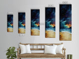 Stormy Ocean, Moody Art, Canvas Print, Nautical Painting, Dark Romance Painting, Coastal Wall Art, Living Room Art