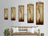Minimalist Tree, birch tree painting, rustic wall art, farmhouse art, wabi sabi wall art, framed canvas print, vertical wall art