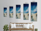Windy Dunes, coastal landscape art, framed canvas print, nautical decor,  Ireland painting, beach house wall art