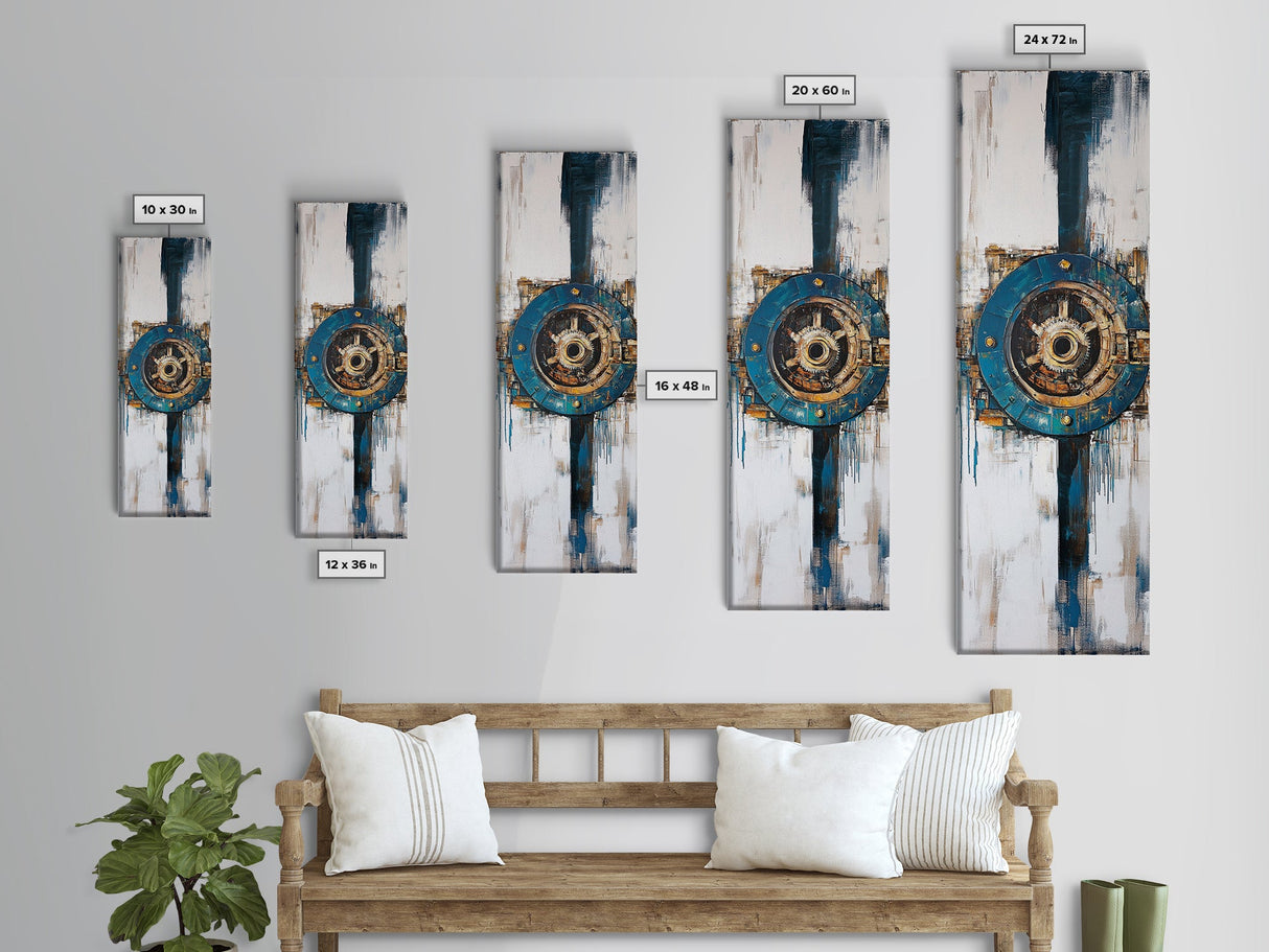 Ocean, Coastal Decor, Canvas Print, oyster painting, nautical decor, coastal wall art, farmhouse art, rustic wall art, above sofa art, gift idea