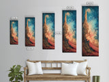 Fantasy Moon, Ozymandias art, dark romance painting, moon oil painting, moody art, framed canvas print, tall skinny art