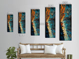 Butterfly wing, mosaic wall art, teal wall art, gemstone painting, sacred geometry wall art, framed canvas print, boho art