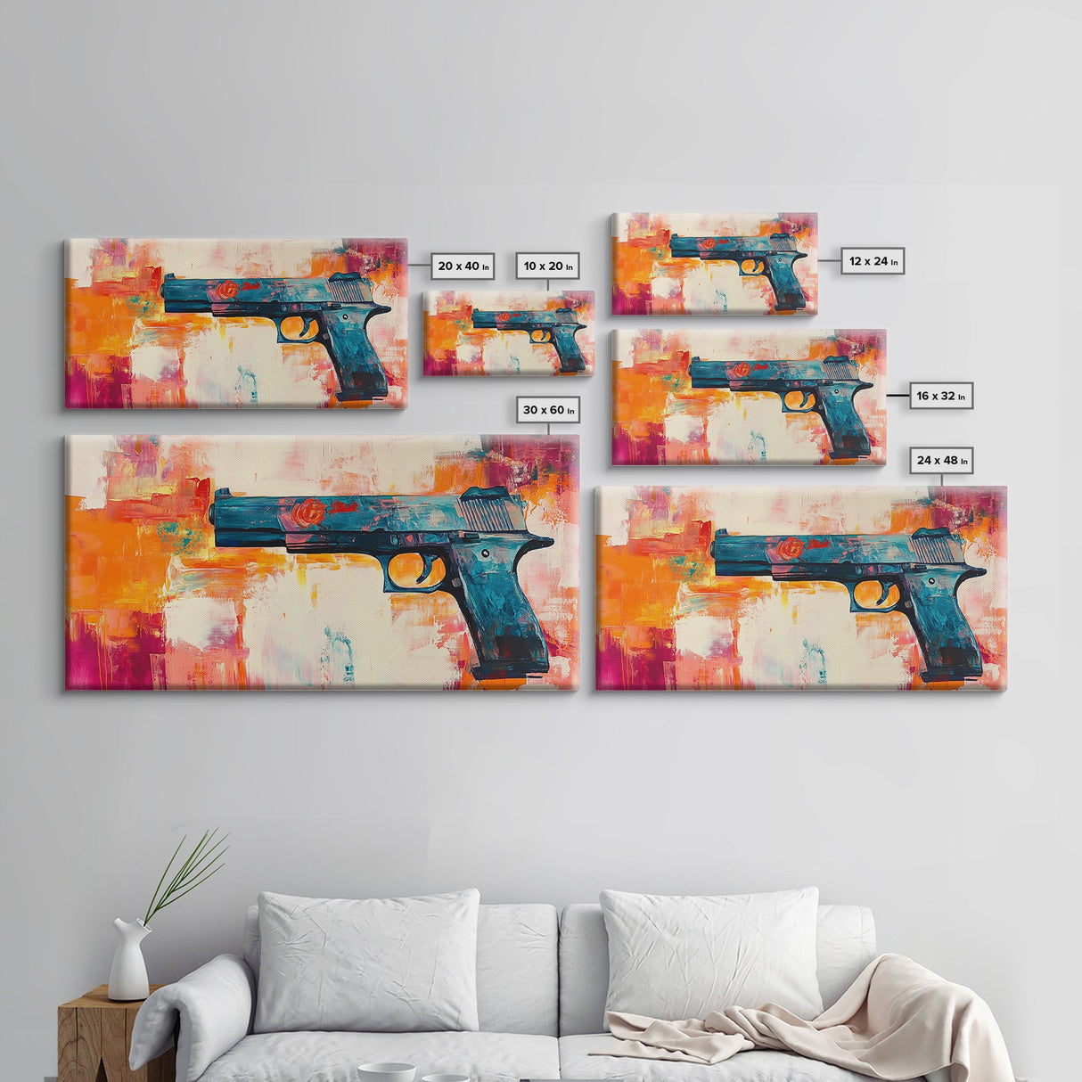 Graffiti wall art, framed canvas print, extra wide art, modern pop art, bold abstract painting, vibrant wall decor, contemporary art