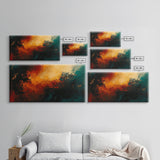 Moody Abstract Art, Dark Romance Painting, Ozymandias Art, Framed Canvas Print, Rustic Decor, Textured Canvas, Bold Art Statement