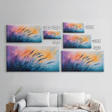 Wheat Field Painting, Landscape Artwork, Rustic Decor, Wabi Sabi Art, Framed Canvas Print, Fall Inspired Art, Earthy Tones Art