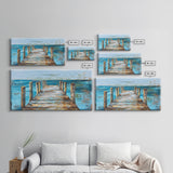 Dock Over Water, Coastal Landscape, Nautical Wall Art, Canvas Print, Lake Tahoe Art, Rustic Wall Art, Coastal Decor, Panoramic Art