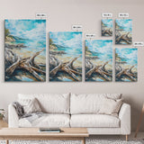 Beach, coastal painting, ocean painting, landscape painting, framed canvas print, lake Tahoe art, nautical wall art, beach house decor