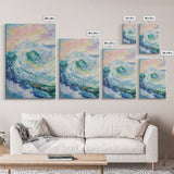 Ocean Wave Painting, Surf Wall Art, Coastal Cowgirl Wall Art, Seascape Painting, Canvas Print, Nautical Decor, Beach House Art