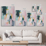 Abstract Art, Light Pink Wall Art, Pink Abstract Art, Minimalist Art, Modern Art Print, Canvas Print, Extra Wide Art, Boho Art