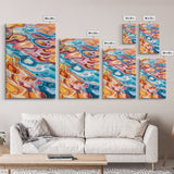 Abstract Swirls, Colorful Wall Art, Canvas Print, Geometric Art, Teal Wall Art, Whimsical Art, Psychedelic Painting, Modern Decor