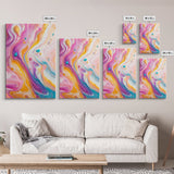 Fluid Art Painting, Psychedelic Wall Art, Colorful Abstract Art, Trippy Art, Bedroom Wall Art, Canvas Print, Swirl Paint Decor