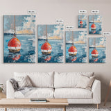 Fishing Buoy, Nautical Wall Art, Rustic Decor, Coastal Art, Ocean Art, Living Room Art, Canvas Print, Gift Idea