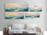 Pastel Sunset Landscape Canvas Print Mountain Wall Art, Serene Home Decor, Nature Painting, Bedroom Artwork, Minimalist Wall Decor
