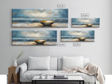 Ocean Bowl Framed Canvas Print, Coastal Zen Wall Art, Beach Minimalist Home Decor, Tranquil Seascape Art, Modern Nautical Wall Decor
