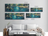 Tranquil Pond Reflection Canvas Print Serene Nature Wall Art Peaceful Landscape Home Decor Office Bedroom Gift