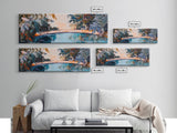 Exotic Palm Oasis Canvas Print Tropical Paradise Wall Art Boho Beach Decor Relaxing Home Accent Bedroom Living Room Gift