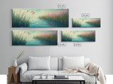 Tranquil Marsh Art Canvas Print Coastal Landscape Wall Decor Nature Inspired Painting Pastel Home Accent Bedroom or Bathroom Wall Art