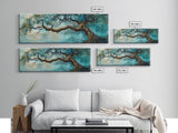 Ancient Oak Tree Framed Canvas Print - Moody Nature Wall Art, Dreamy Landscape Painting, Rustic Living Room Decor, Boho Tree Artwork
