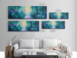 Lush Jungle Pathway Painting Tropical Rainforest Wall Art Greenery Nature Decor Vibrant Botanical Artwork Boho Living Room