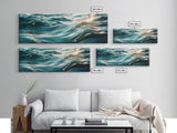Ocean Wave Painting Deep Blue Water Photography Wall Art Serene Minimalist Coastal Artwork Relaxing Beach Decor
