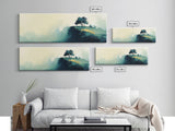 Lone Tree on Hill Canvas Print Minimalist Landscape Art, Tranquil Nature Painting, Neutral Wall Decor, Modern Home Office Artwork