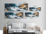 Wild River Rapids Framed Canvas Print Nature Landscape Art Rustic Cabin Wall Decor Adventure Themed Living Room Wall Art