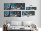 Dark Forest Mystical Canvas Print Moody Landscape Wall Art Gothic Nature Decor Haunted Woods Painting Spooky Halloween Gift