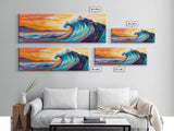 Ocean Wave, Dynamic Seascape Painting, Surfer’s Paradise Art, Coastal Decor, Canvas Print, Living Room Artwork, Beach House Art