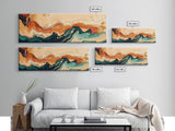 Earthy, Abstract, Swirl, Texture, Framed Canvas Print, Boho Wall Art, Warm Tones Painting, Living Room Decor, Modern Aesthetic