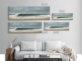 Stormy, Waves, Ocean, Moody, Canvas Print, Coastal Art, Nautical Wall Decor, Living Room Artwork, Dark Beach Painting