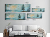 Solitary Tree, Abstract Nature, Textured Painting, Framed Canvas Print, Rustic Wall Art, Cozy Cabin Decor, Office Wall Decor