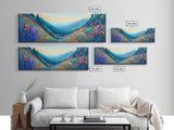 Mountain Wildflowers, Vibrant Landscape Art, Nature Painting, Cabin Wall Decor, Springtime Art, Living Room Print, Canvas Print