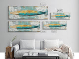 Surfboard Art, Beach Decor, Coastal Wall Art, Surfboard Painting, Beach Art, Bedroom Wall Art, Canvas Print, Framed Canvas Print