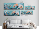 Blooming Cactus Flowers Canvas Print Vibrant Desert Painting, Boho Wall Art, Southwest Decor, Botanical Living Room Artwork