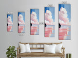Sunset Reflection, Pastel Clouds, Serene Landscape, Canvas Print, Tranquil Art, Modern Home Decor, Office Wall Art, Beach House Style
