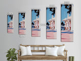 Summer Gathering, Nautical Scene, White Dress Art, Canvas Print, Elegant Wall Decor, Living Room Art, Coastal Aesthetic, Fine Art Print