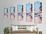 Woman, Sand Reflection, Dreamy Art, Canvas Print, Coastal Art, Minimalist Aesthetic, Soft Color Palette, Living Room Wall Art
