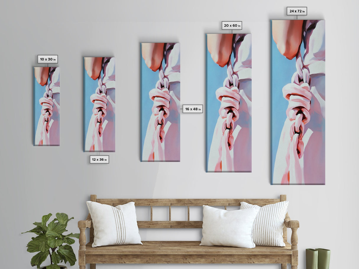 Twisted Fabric, Soft Detail, Fashion Elegance, Canvas Print, Minimalist Art, Bedroom Wall Decor, Chic Aesthetic, Stylish Modern Art