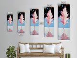 Pink Autumn Leaf, Fall Canvas Print, Nature Wall Art, Seasonal Decor, Botanical Artwork, Soft Pastel Aesthetic, Living Room Art