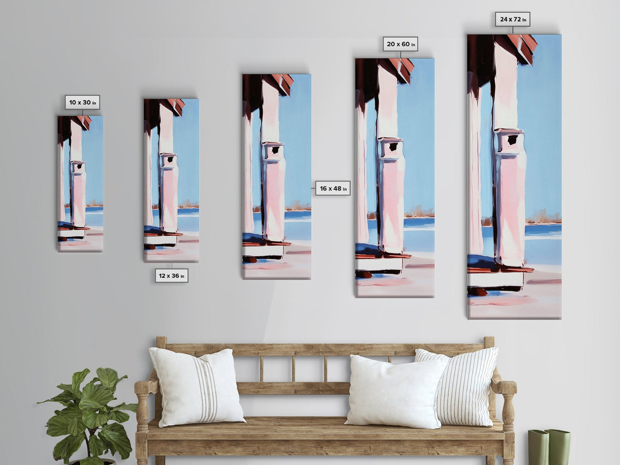 Porch Pillar Art, Rustic Farmhouse, Architectural Aesthetic, Neutral Home Decor, Country Living, Warm Tones, Canvas Print