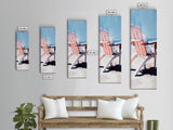 Adirondack Chair, Beachside Relaxation, Pink and Blue Art, Framed Canvas Print, Coastal Home Decor, Summer Vibes, Living Room Wall Art