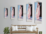 Flowing Dress, Elegant, Soft, Canvas Print, Feminine Art, Romantic Wall Decor, Modern Aesthetic, Pastel Minimalist Painting