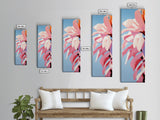 Floral, Pink Petals, Botanical, Nature Wall Art, Bedroom Wall Decor, Feminine Aesthetic, Modern Flower Painting, Canvas Print