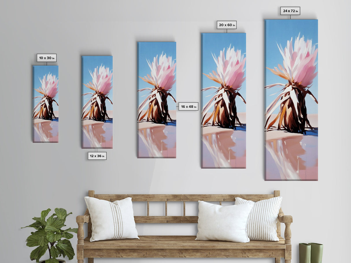 Desert Bloom, Dried Flower, Boho, Nature Wall Art, Rustic Aesthetic, Earthy Tones, Autumn Decor, Framed Canvas Print
