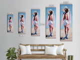 Summer Fashion, Beach Aesthetic, Coastal Decor, Framed Canvas Print, Minimalist Art, Modern Wall Art, Boho Style, Living Room Art