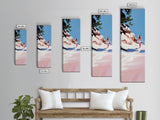 Beach Walk, Ocean Escape, Summer Serenity, Coastal Home Decor, Minimalist Seaside Painting, Modern Aesthetic, Framed Canvas Print