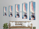 Sailboat Reflection, Nautical Painting, Coastal Wall Art, Canvas Print, Ocean Lover Gift, Modern Seascape, Beach House Decor