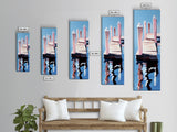 Dock Reflection, Nautical Decor, Seaside Wall Art, Canvas Print, Minimalist Art, Coastal Aesthetic, Blue Wall Art, Modern Home Decor