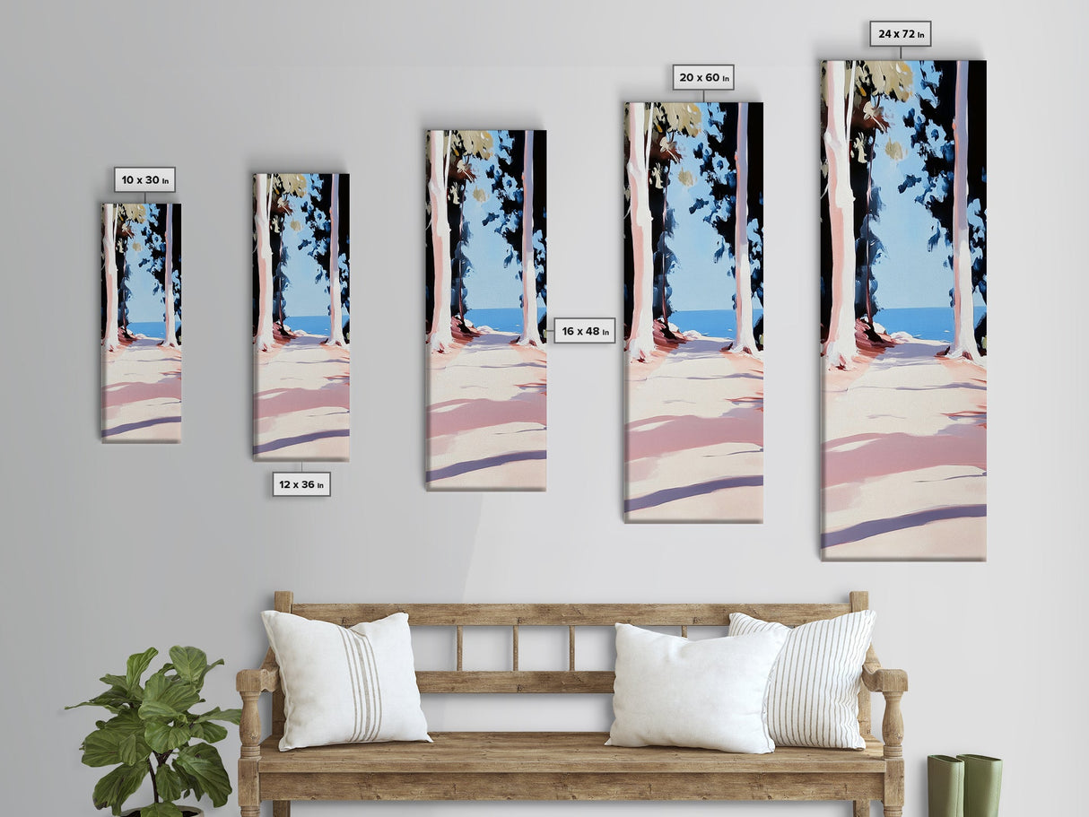 Forest Path, Nature Escape, Tranquil Landscape, Canvas Print, Minimalist Art, Outdoor Aesthetic, Living Room Wall Art, Boho Home Decor